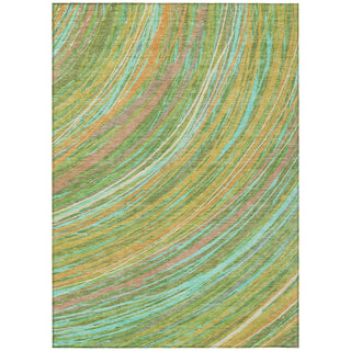 Piper Looms Chantille Swirls ACN2094 Green Machine Washable Area Rug main image