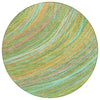 Piper Looms Chantille Swirls ACN2094 Green Machine Washable Area Rug Round Main Image