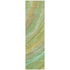 Piper Looms Chantille Swirls ACN2094 Green Machine Washable Area Rug Runner Main Image