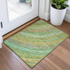 Piper Looms Chantille Swirls ACN2094 Green Machine Washable Area Rug Scatter Lifestyle Image Feature