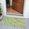 Piper Looms Chantille Swirls ACN2094 Green Machine Washable Area Rug Scatter Outdoor Lifestyle Image Feature