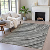 Piper Looms Chantille Swirls ACN2094 Taupe Machine Washable Area Rug Lifestyle Image Feature