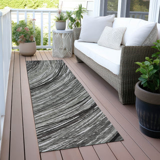 Piper Looms Chantille Swirls ACN2094 Taupe Machine Washable Area Rug Runner Outdoor Lifestyle Image Feature