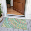 Piper Looms Chantille Swirls ACN2094 Teal Machine Washable Area Rug Scatter Outdoor Lifestyle Image Feature