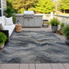 Piper Looms Chantille Waves ACN2095 Gray Machine Washable Area Rug Outdoor Lifestyle Image Feature