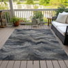 Piper Looms Chantille Waves ACN2095 Gray Machine Washable Area Rug Outdoor Lifestyle Image Feature