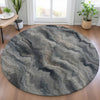 Piper Looms Chantille Waves ACN2095 Gray Machine Washable Area Rug Round Lifestyle Image Feature