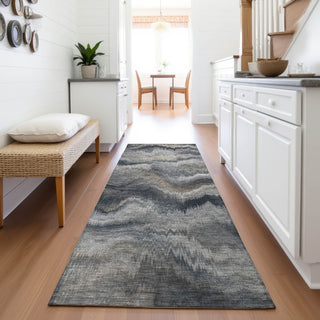 Piper Looms Chantille Waves ACN2095 Gray Machine Washable Area Rug Runner Lifestyle Image Feature