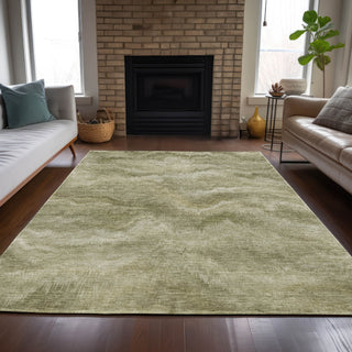 Piper Looms Chantille Waves ACN2095 Sage Machine Washable Area Rug Lifestyle Image Feature
