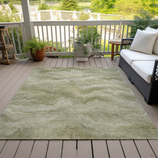 Piper Looms Chantille Waves ACN2095 Sage Machine Washable Area Rug Outdoor Lifestyle Image Feature