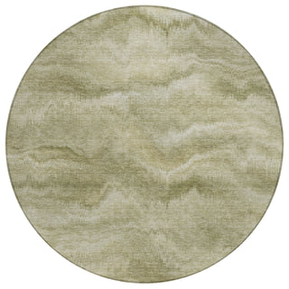 Piper Looms Chantille Waves ACN2095 Sage Machine Washable Area Rug Round Main Image