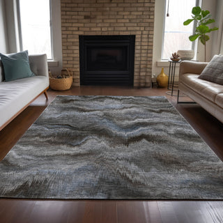 Piper Looms Chantille Waves ACN2095 Taupe Machine Washable Area Rug Lifestyle Image Feature