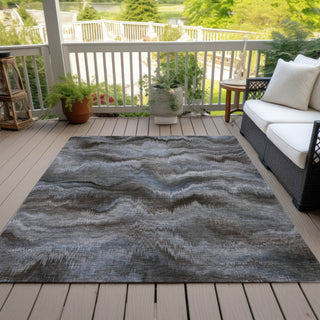 Piper Looms Chantille Waves ACN2095 Taupe Machine Washable Area Rug Outdoor Lifestyle Image Feature