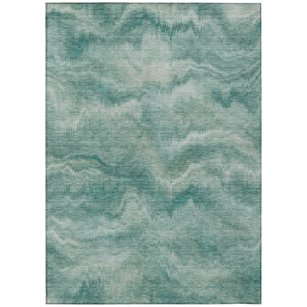 Piper Looms Chantille Waves ACN2095 Teal Machine Washable Area Rug main image