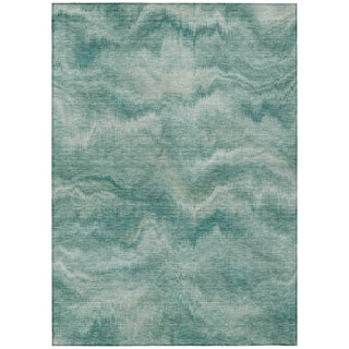 Piper Looms Chantille Waves ACN2095 Teal Machine Washable Area Rug main image