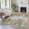 Piper Looms Chantille Abstract ACN2096 Beige Machine Washable Area Rug Lifestyle Image Feature