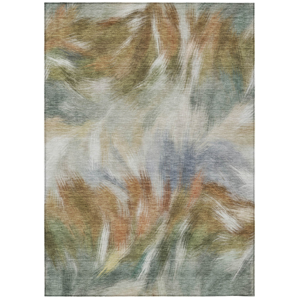 Piper Looms Chantille Abstract ACN2096 Beige Machine Washable Area Rug main image
