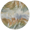 Piper Looms Chantille Abstract ACN2096 Beige Machine Washable Area Rug Round Main Image
