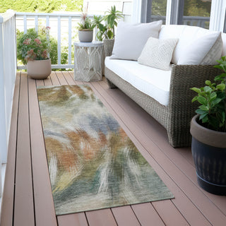 Piper Looms Chantille Abstract ACN2096 Beige Machine Washable Area Rug Runner Outdoor Lifestyle Image Feature