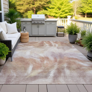 Piper Looms Chantille Abstract ACN2096 Copper Machine Washable Area Rug Outdoor Lifestyle Image Feature