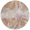 Piper Looms Chantille Abstract ACN2096 Copper Machine Washable Area Rug Round Main Image