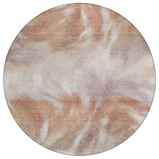 Piper Looms Chantille Abstract ACN2096 Copper Machine Washable Area Rug Round Main Image