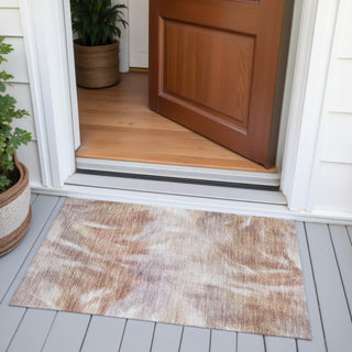 Piper Looms Chantille Abstract ACN2096 Copper Machine Washable Area Rug Scatter Outdoor Lifestyle Image Feature