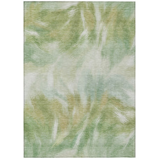Piper Looms Chantille Abstract ACN2096 Green Machine Washable Area Rug main image