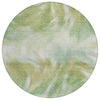 Piper Looms Chantille Abstract ACN2096 Green Machine Washable Area Rug Round Main Image