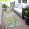 Piper Looms Chantille Abstract ACN2096 Green Machine Washable Area Rug Runner Outdoor Lifestyle Image Feature