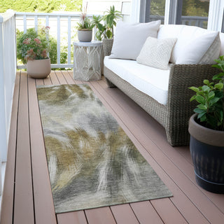 Piper Looms Chantille Abstract ACN2096 Pewter Machine Washable Area Rug Runner Outdoor Lifestyle Image Feature
