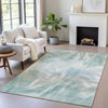 Piper Looms Chantille Abstract ACN2096 Sky Machine Washable Area Rug Lifestyle Image Feature