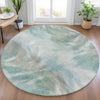 Piper Looms Chantille Abstract ACN2096 Sky Machine Washable Area Rug Round Lifestyle Image Feature