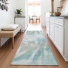 Piper Looms Chantille Abstract ACN2096 Sky Machine Washable Area Rug Runner Lifestyle Image Feature