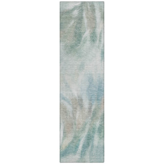 Piper Looms Chantille Abstract ACN2096 Sky Machine Washable Area Rug Runner Main Image