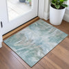 Piper Looms Chantille Abstract ACN2096 Sky Machine Washable Area Rug Scatter Lifestyle Image Feature