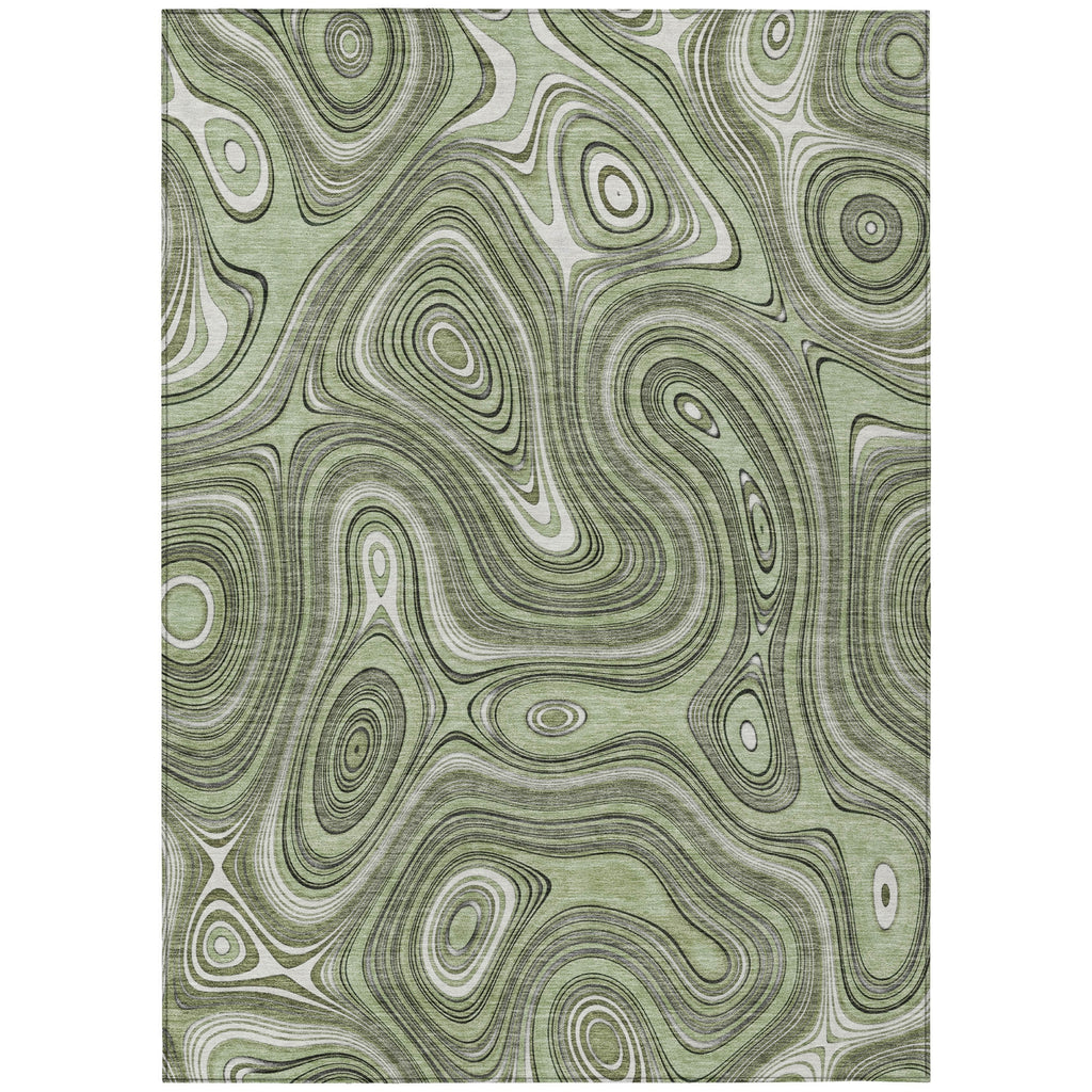 Piper Looms Chantille Geometric ACN2097 Aloe Machine Washable Area Rug main image