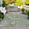 Piper Looms Chantille Geometric ACN2097 Aloe Machine Washable Area Rug Outdoor Lifestyle Image Feature