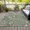 Piper Looms Chantille Geometric ACN2097 Aloe Machine Washable Area Rug Outdoor Lifestyle Image Feature