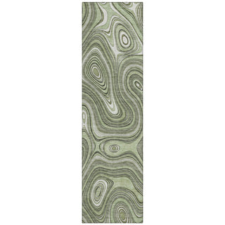 Piper Looms Chantille Geometric ACN2097 Aloe Machine Washable Area Rug Runner Main Image