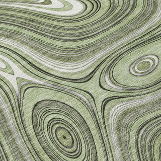 Piper Looms Chantille Geometric ACN2097 Aloe Machine Washable Area Rug Swatch Image