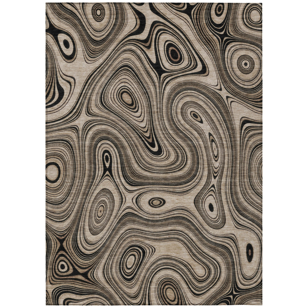 Piper Looms Chantille Geometric ACN2097 Beige Machine Washable Area Rug main image