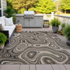 Piper Looms Chantille Geometric ACN2097 Beige Machine Washable Area Rug Outdoor Lifestyle Image Feature