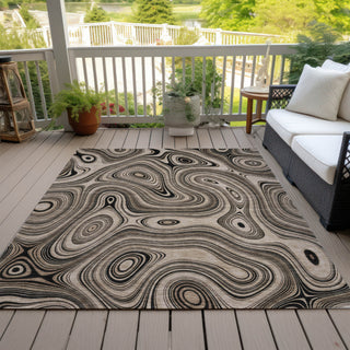 Piper Looms Chantille Geometric ACN2097 Beige Machine Washable Area Rug Outdoor Lifestyle Image Feature