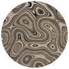 Piper Looms Chantille Geometric ACN2097 Beige Machine Washable Area Rug Round Main Image
