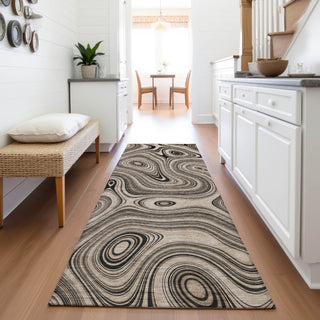Piper Looms Chantille Geometric ACN2097 Beige Machine Washable Area Rug Runner Lifestyle Image Feature