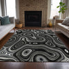 Piper Looms Chantille Geometric ACN2097 Black Machine Washable Area Rug Lifestyle Image Feature