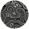 Piper Looms Chantille Geometric ACN2097 Black Machine Washable Area Rug Round Main Image