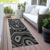Piper Looms Chantille Geometric ACN2097 Black Machine Washable Area Rug Runner Outdoor Lifestyle Image Feature