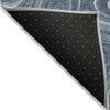 Piper Looms Chantille Geometric ACN2097 Blue Machine Washable Area Rug Backing Image